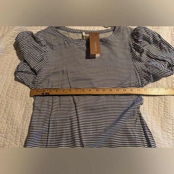Francesca’s Miami Stripe Nautical Short Sleeve Top Sz Large - Picture 10 of 11